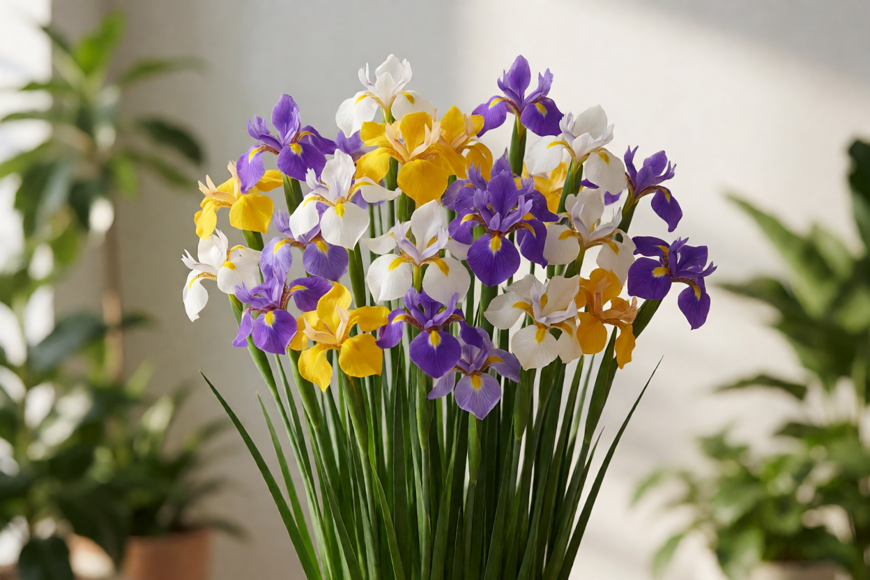 Moreia com floração abundante após cuidados corretos