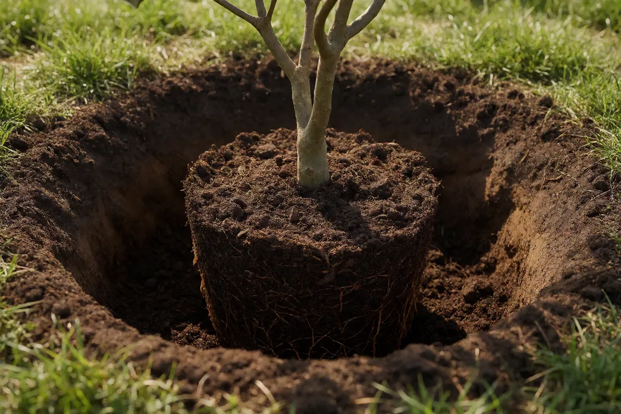 Quaresmeira: características, floração, cores e cuidados com a árvore Preparo de cova com composto orgânico para plantio de quaresmeira