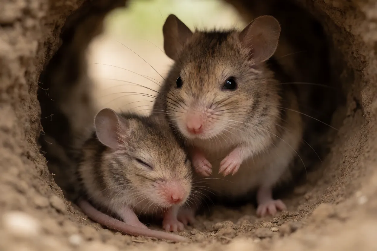 Filhote de rato-canguru recém-nascido