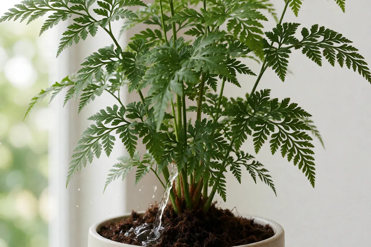 Renda-portuguesa: características das folhas, cultivo e cuidados Rega correta da renda-portuguesa em vaso com substrato úmido