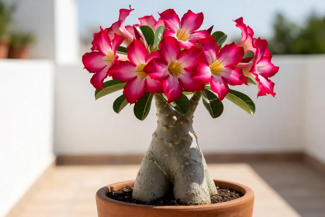 Rosa-do-deserto: tipos, cores das flores, como cultivar e fazer florescer