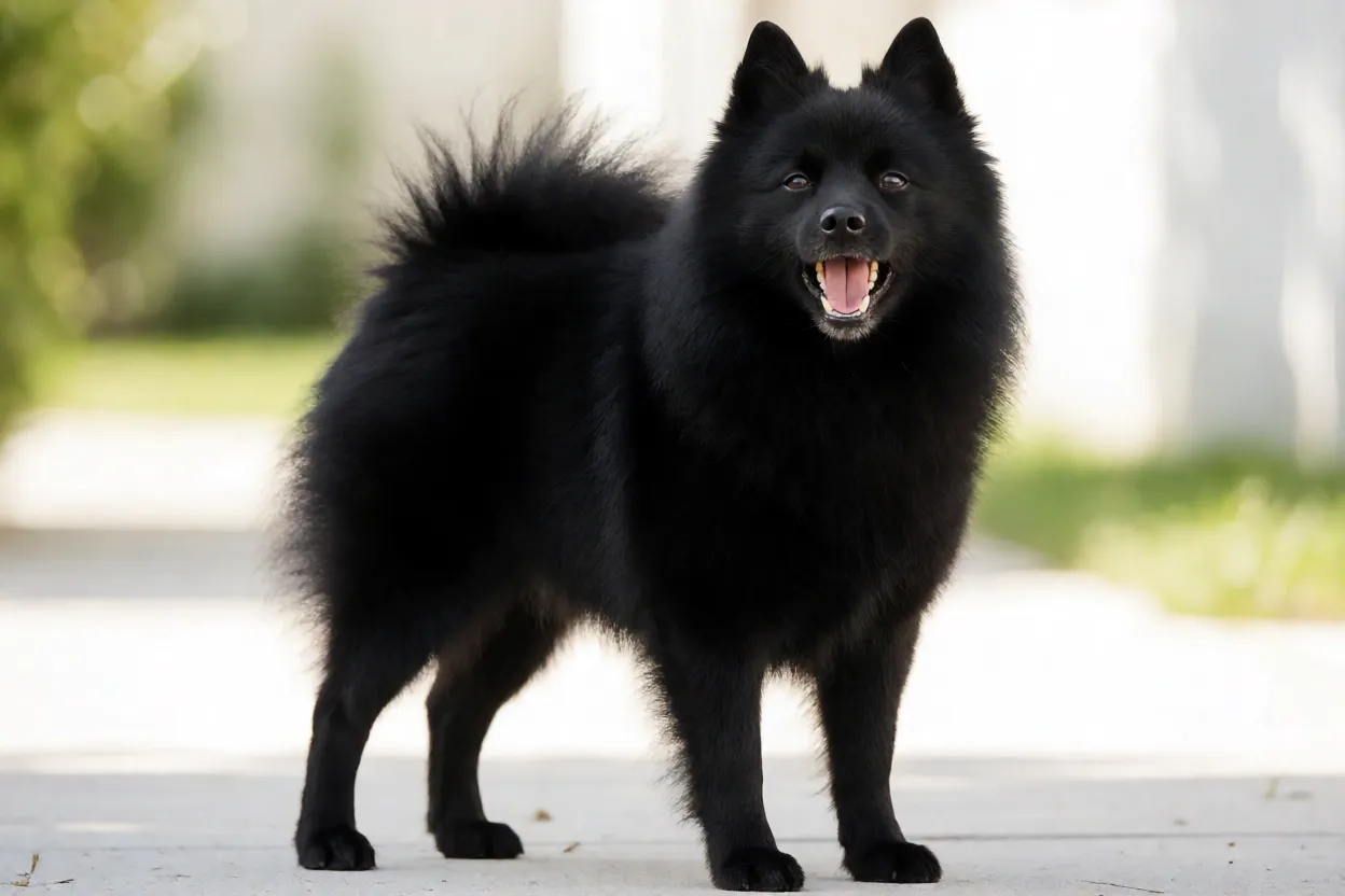 Schipperke: origem, personalidade, características e cuidados Schipperke latindo alerta