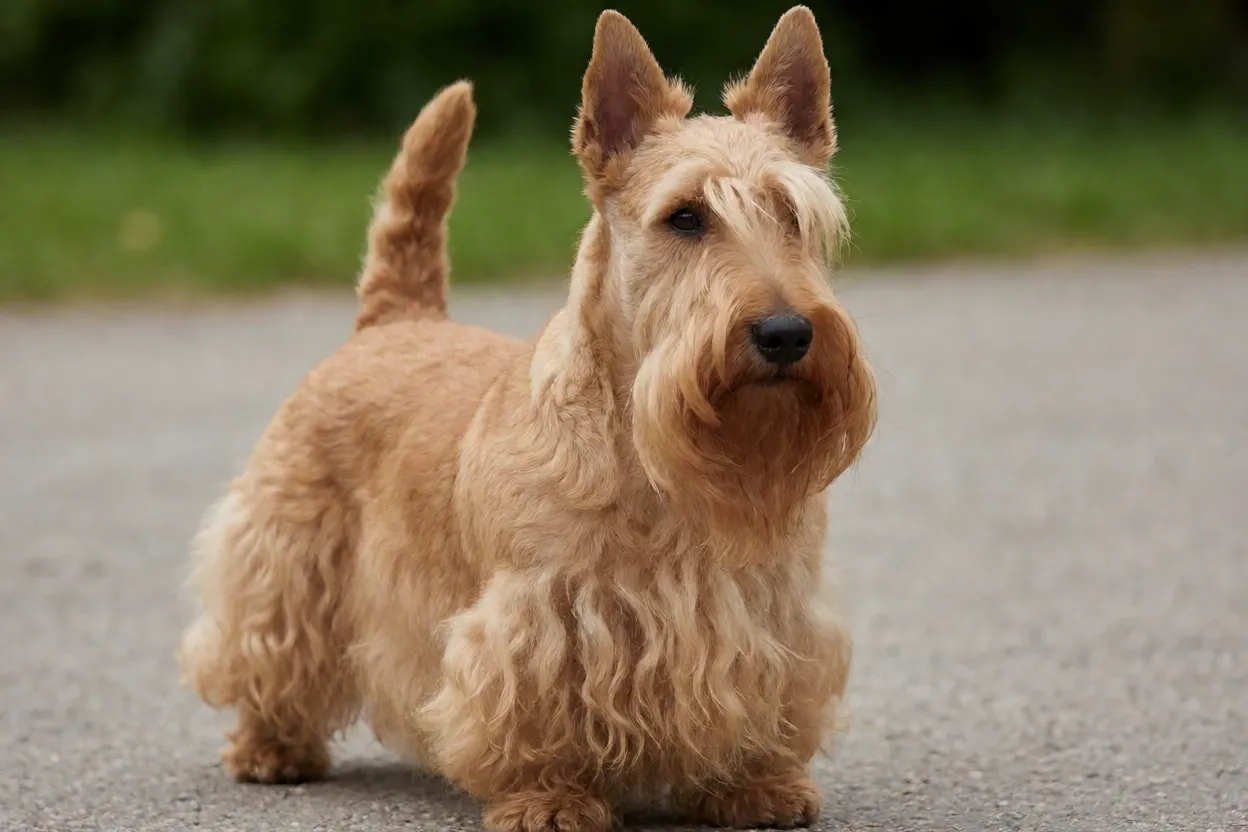 Scottish Terrier wheaten de pelagem dourada