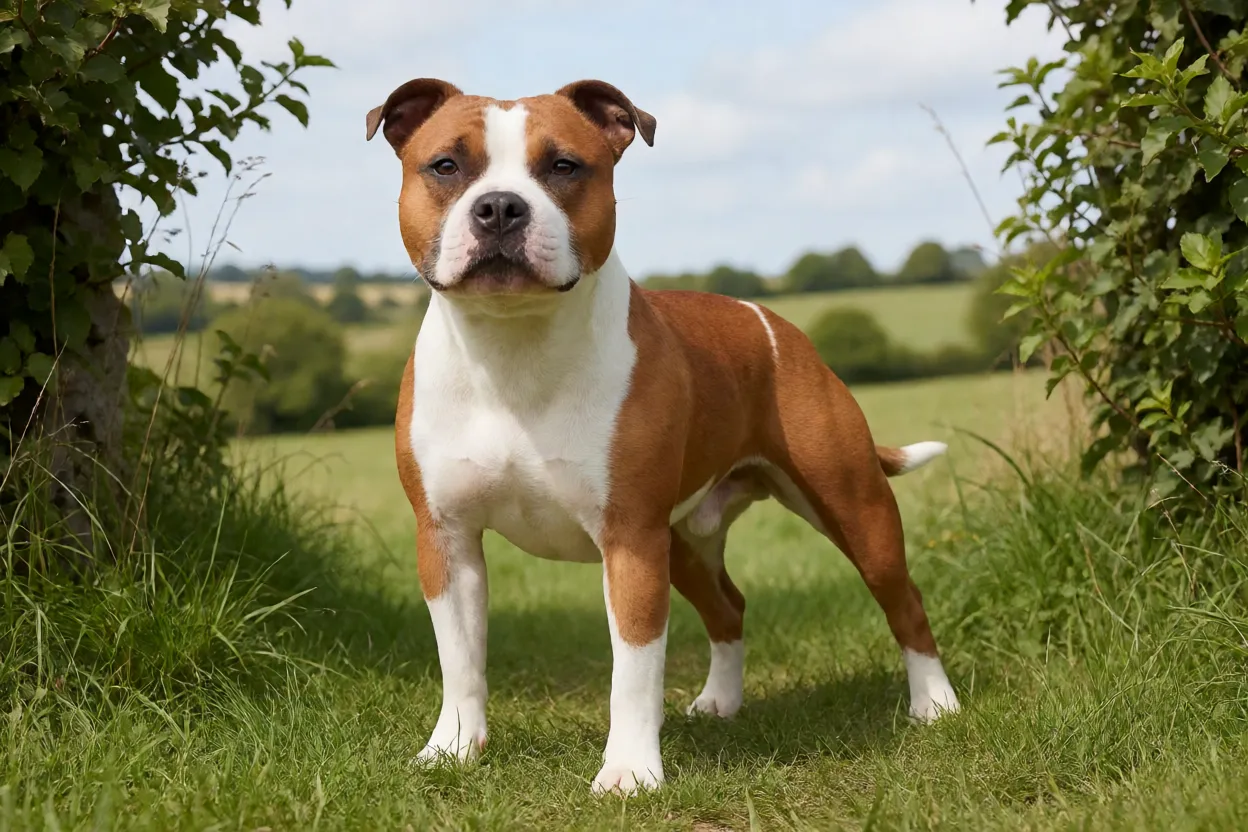 Staffordshire Bull Terrier: personalidade, energia e cuidados com a raça Staffordshire Bull Terrier histórico em ambiente rural inglês