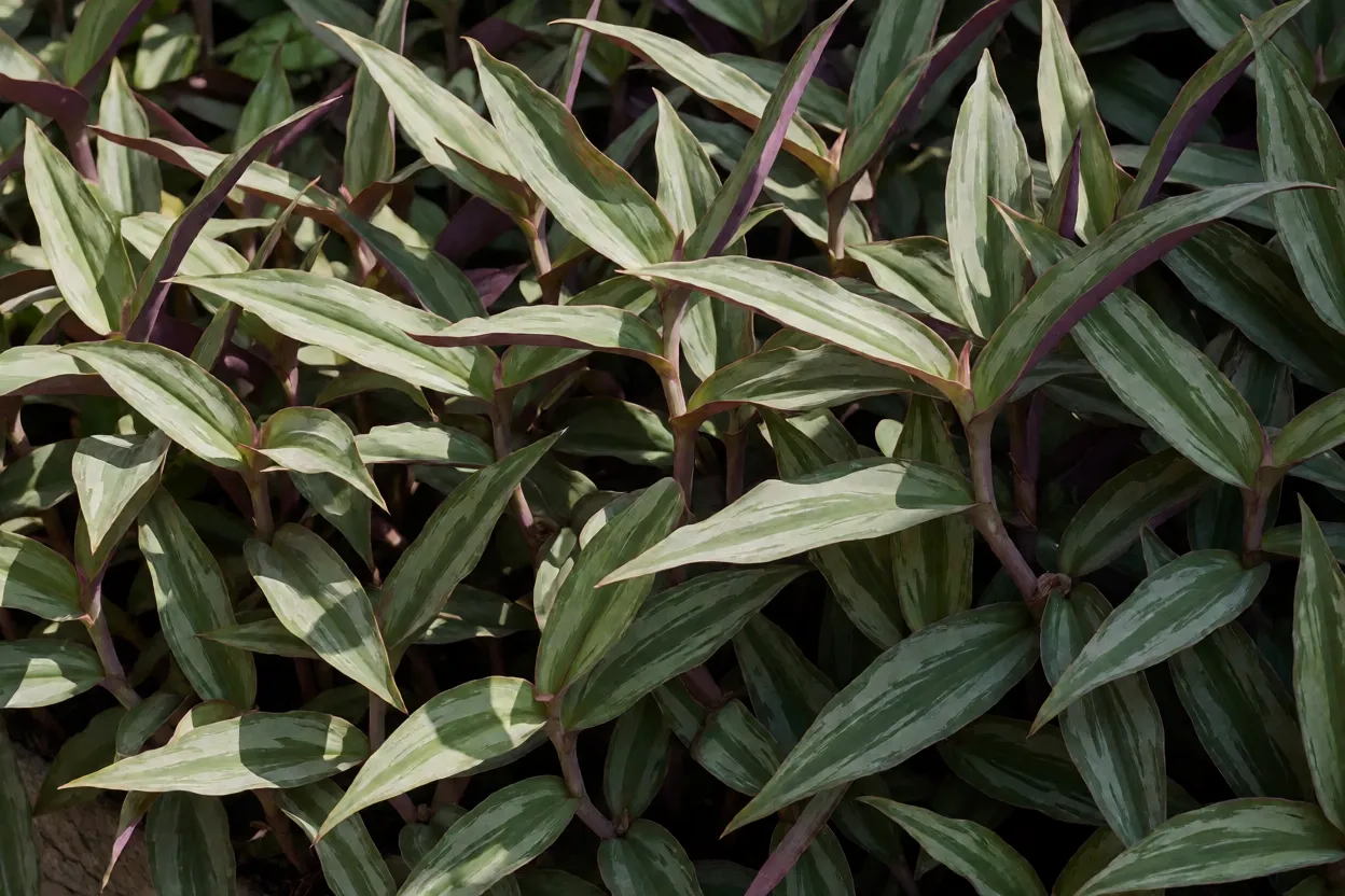 Trapoeraba: tipos, cores das folhas, características e como cultivar Folhas de trapoeraba com sinais de problemas de cultivo
