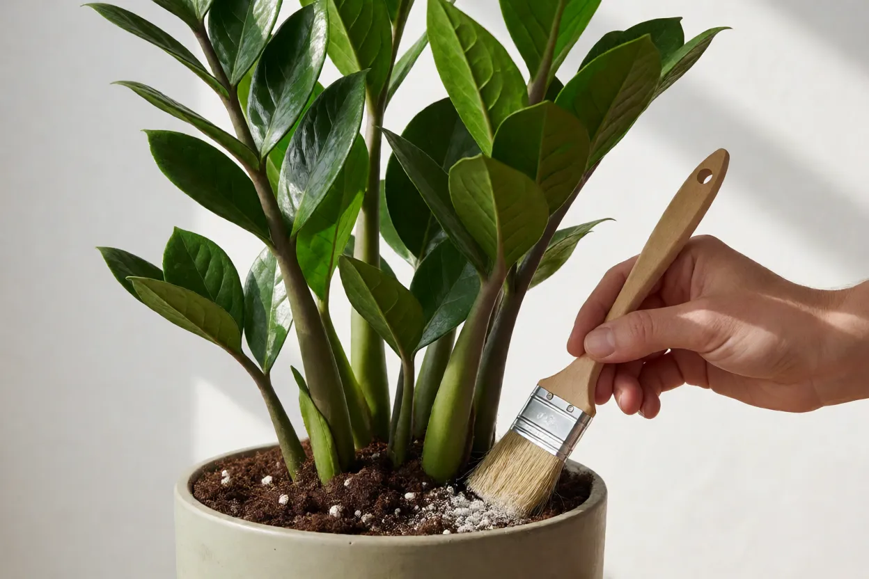 Aduba&ccedil;&atilde;o de Zamioculcas durante o crescimento